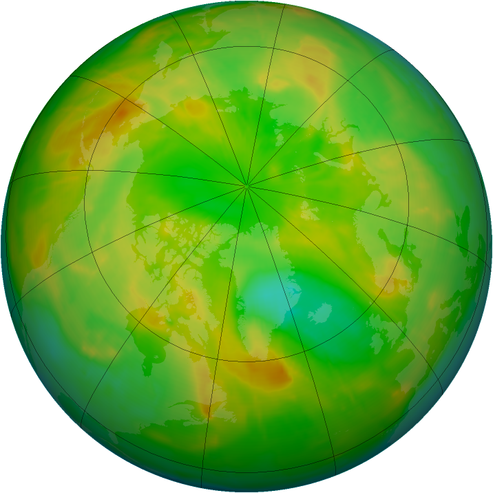 Arctic ozone map for 18 June 2010